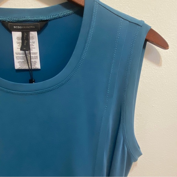 NWT BCBGMaxazria Arissa Moroccan Blue Wrap Dress M - Picture 9 of 9